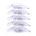 20pcs Unpainted Minnow Crankbaits, Fishing Lure Blanks, 7.5cm/2.95inch - 10.2g/0.02Lb, Bass, Alloy Steel, 13.6cm x 18cm x 1.8cm