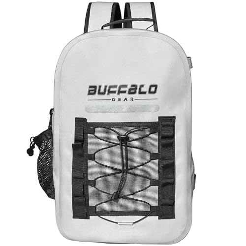 Buffalo Gear Waterproof Fishing Backpack With Rod Holder, 26L Fly Tackle Storage for Fishing