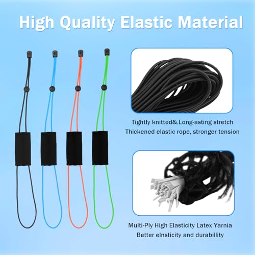 Thickened Fishing Finder Cover Straps, Adjustable Fish Finder Bungee for Securing Graph Cover for Travel - color: Black,Orange