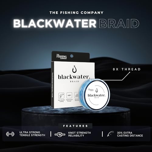 Blackwater Braid 8X Braided Fishing Line – Smooth, Strong UHMWPE Fiber – Abrasion Resistant, Zero Stretch – for Saltwater & Freshwater - color: Blue Camo, size: 60LB (150 Yards)