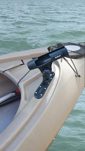 Brocraft Kayak Track Mount Fly Rod Holder with 360 Rotation and Adjustable Height