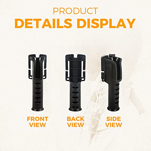 Yetaha Belt Rod Holder, 2 Pack Portable Waist Belt Fishing Rod Holder, Adjustable Pole inserter Fishing Rod Accessories for Surf Kayak Outdoor Fishing (Black) - color: Black
