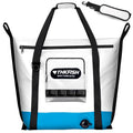 THKFISH Insulated Fish Cooler Bag, 25x17.5in Portable Soft Cooler Bag for Caught Fish, Travel, Beach, Camping, Picnic, Lunch, Fishing, 24HR Cold Retention(White-Blue) - color: White-blue-25x17.5x8.6"