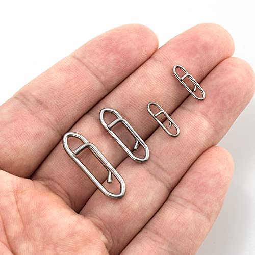 Dr.Fish Fishing Speed Clips Power Quick Clips for Fishing Lures Quick Change Stainless Steel Lure Snaps Saltwater Freshwater Crankbait Tackle Snaps - color: XL-175LB-1.2", size: 20 Pack
