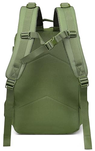 Wotony Military Tactical Backpack for Men Waterproof Daypack 3 Day Assault Pack Molle Bag with Water Bottle Holder - color: Military Green, size: 25L
