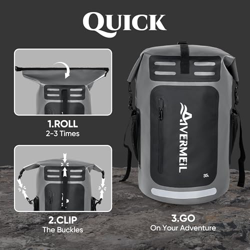 Waterproof Dry Bag with Waterproof Phone Case Grey - color: Grey, style: Dry Bag