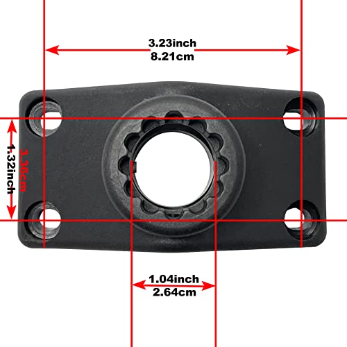 2 Pack Baitcaster/Spinning Rod Holder with Side Deck Mount - color: Extender Holder + Mount
