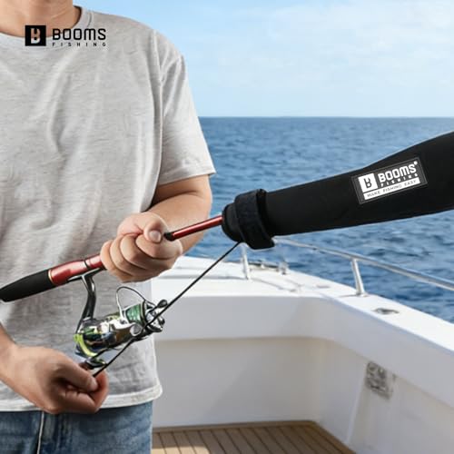 Booms Fishing Neoprene Rod Sleeve: Fishing Pole Sleeve - Protective Rod Socks with Hanging Loop & Adjustable Lanyard - RS8/9 Floating Pole Covers for Casting/Trolling, Spinning, Fly Rods - size: 52", style: Spinning
