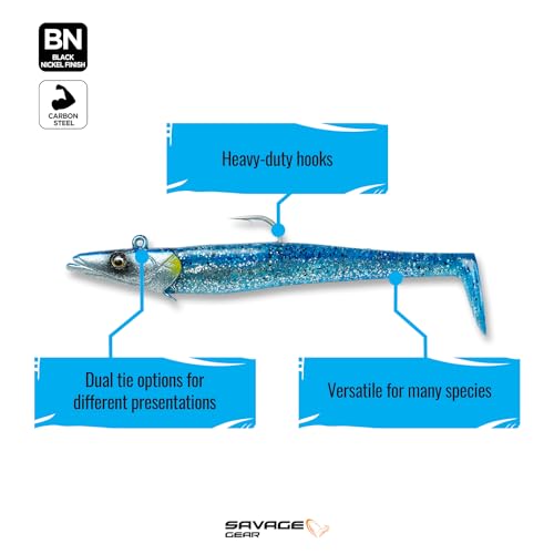 Savage Gear Sandeel - color: Blue Silver, size: 7.5 in - 3 1/2 oz