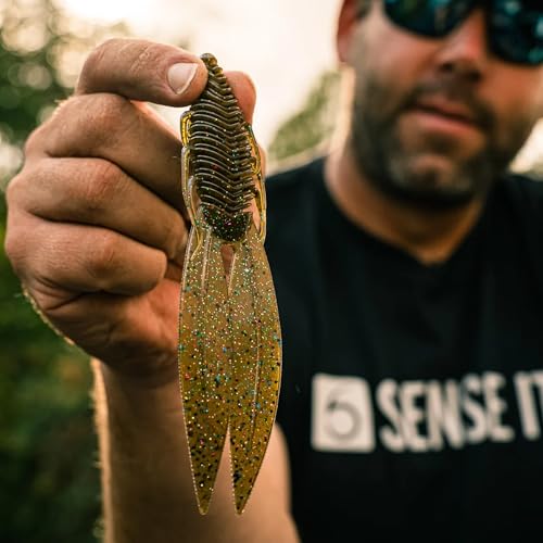 6th Sense – Bodega – Soft Plastic Creature Bait – Bass Fishing – Twin Ridge Tail Action – Multiple Sizes – Made in the USA - color: Nirvana, size: 3.5in (7/pk)