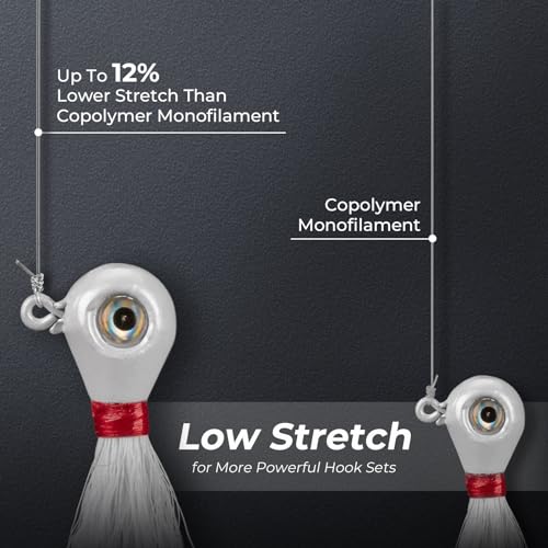 KastKing TriPolymer Crappie Advanced Monofilament Fishing Line, Higher Strength, Super Smooth, Low Light Refraction, Tri-Extrusion Advanced Mono Fishing line, Highly Abrasion Resistant - color: ICE CLEAR, size: 6LB-0.0071in-300Yds