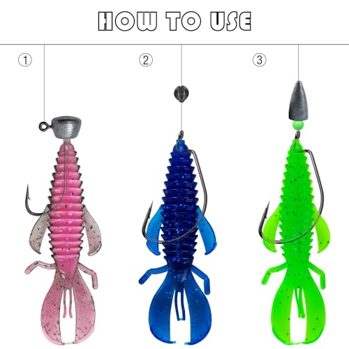 Fishing Soft Plastic Lures | Paddle Tail Swim Baits, Swim Baits for Bass Fishing, Paddle Tail, Crappie Lures - color: D-51PCS