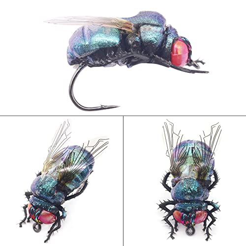 YZD Realistic Fly Fishing Dry Wet Nymph Trout Flies Topwater Lures for Freshwater Saltwater High Simulation Hand Tie Lure Kits - color: 21-A-01