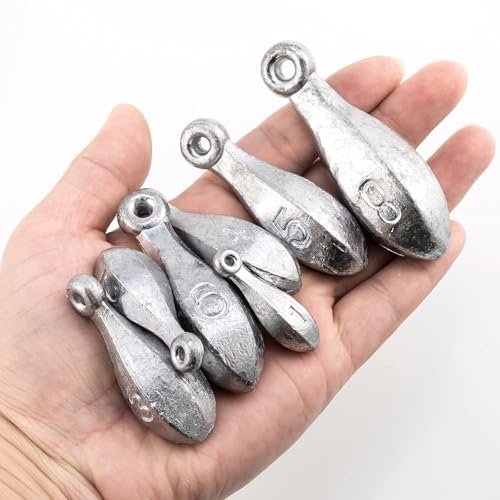 Dr.Fish Bank Sinkers Lead Fishing Weights, 1-32oz/2LB, Freshwater Catfishing Weights River Channel Surf Fishing Saltwater - size: 20oz-3 Pack