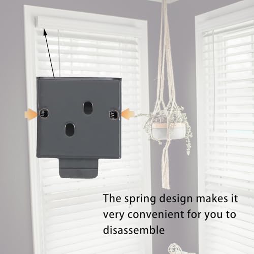 coolaroo Replacement Parts - Outside Mounted Blinds Curtain Rod Bracket Attachment, Vertical Blinds Replacement Parts, Deer Blind Brackets & mini Blind Brackets for Blinds Replacement - color: Gray, size: 2 SET