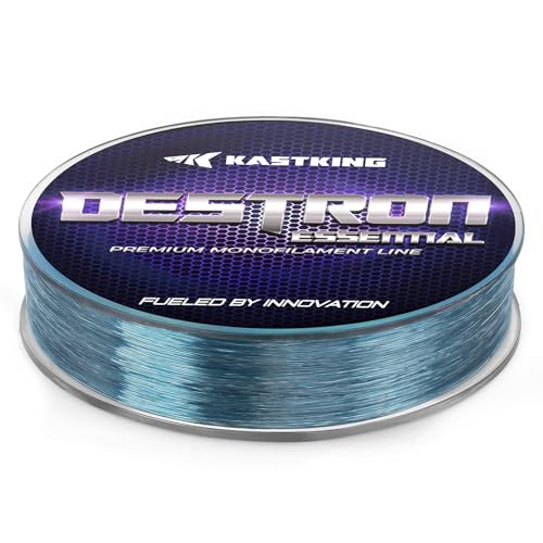 KastKing Destron Essential Monofilament Fishing Line, Advanced Polymer Coating for High Abrasion Resistance, Super Smooth, High Strength, Low Memory Mono Line, Fresh and Saltwater Fishing - color: Bluebird, size: 15LB(300 Yds)