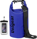 Unigear Dry Bag Waterproof, 2L/5L/10L/20L/30L/40L Floating and Lightweight Bags for Kayaking, Boating, Fishing, Swimming and Camping with Waterproof Phone Case - color: Blue, size: 2L