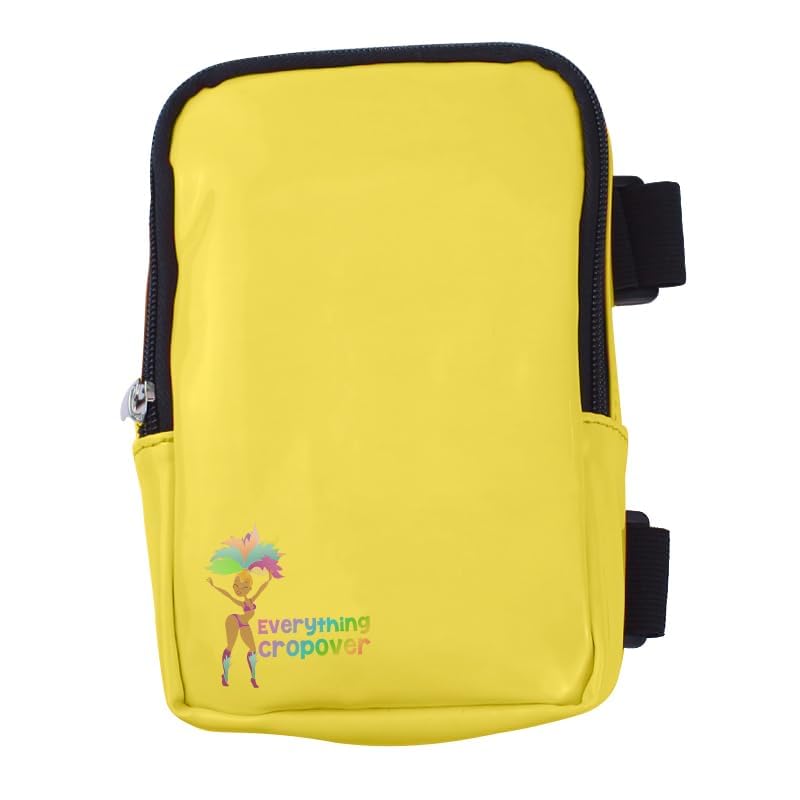 Glossy Thigh Bag | Leg Harness for Women | Outdoor Leg Pouch | Carnival Hiking Travel Fanny Pack with Adjustable Straps | Yellow - color: Yellow