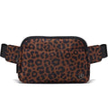 Pander Everywhere Belt Bag for Women, 5 Zipper Pockets Nylon Crossbody Fanny Pack Purse (Midnight Leopard) - color: Midnight Leopard