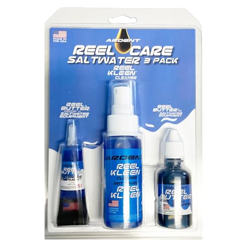 Ardent Freshwater Fishing Reel Care Pack, Long Lasting Protection, Prevent Corrosion, Smooth Casting, Made in The USA - size: Saltwater Reel Care 3 Pack