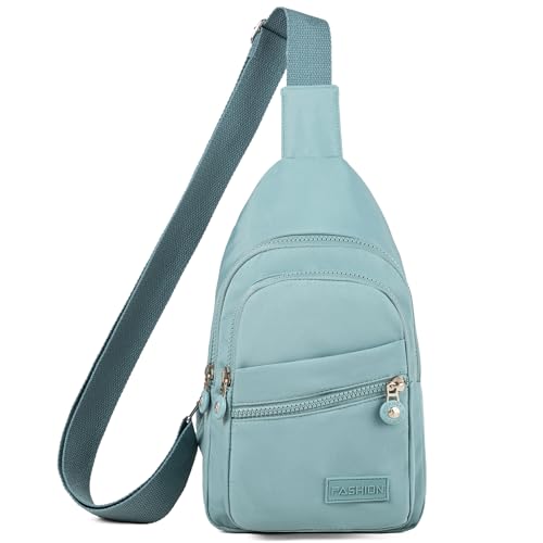 Banelu Small Sling Backpack Crossbody Bags for Women Men, Small Sling Bag Cross Body Bag Fanny Packs Crossbody Purses - Lights Blue - color: D Light Blue