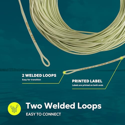 SF Fly Fishing Line with Two Welded Loops Weight Forward Floating Fly Lines Trout 90FT WF2 3 4 5 6 7 8 9F Multi-Color Freshwater - color: Moss Green, size: WF3F 90FT Line