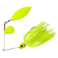 Booyah Glow Blade Spinner-Bait Bass Fishing Lure - color: Chartreuse, style: Tandem (1/2 Oz)