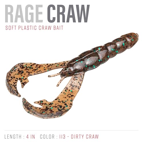 Strike King Rage Tail Craw - color: Dirt, size: 0.145 inch