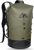MARCHWAY Floating Roll Top Dry Bag, Flexible Lightweight TPU Waterproof Backpack 20L/30L/40L with Padded Straps for Boating, Kayaking, Swimming, Hiking, Beach (Green, 30L) - color: Green, size: 30L
