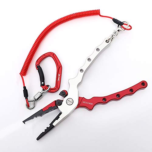 HERCULES M4 Fishing Lanyard, Fishing Pole Tether, Kayak Paddle Leash, Heavy Duty Retractable Coiled Lanyard for Fishing, Rods, Pliers, Boating, Paddles, Kayak - color: Pack of 2 Red, 5.9"