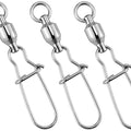 Dr.Fish 20 Pack Ball Bearing Snaps Swivels Fishing Tackles Duo Lock Snaps Stainless Steel Saltwater Freshwater Lure Leader Line Connector - size: #7-154LB-20 Pack