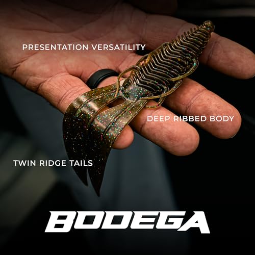 6th Sense – Bodega – Soft Plastic Creature Bait – Bass Fishing – Twin Ridge Tail Action – Multiple Sizes – Made in the USA - color: Nirvana, size: 3.5in (7/pk)