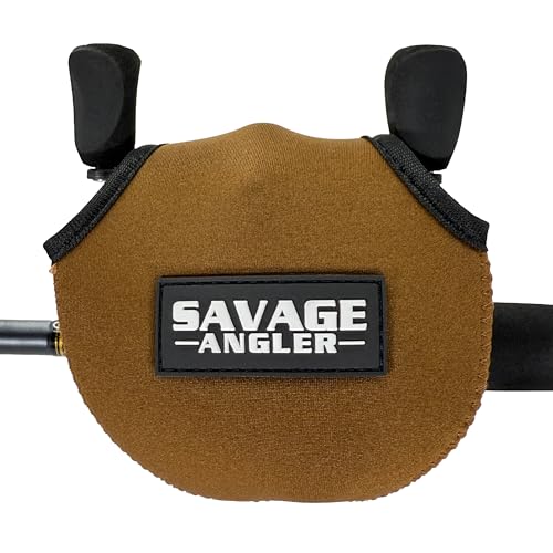 Neoprene Baitcast Reel Cover, Fishing Reel Protector, Fishing Reel Cover, Baitcaster Case, Low Profile Baitcaster Case, Casting Reel Covers, 50 100 200 Series Baistcasters (1, Brown) - color: Brown