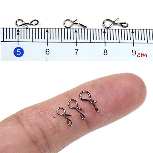 Greatfishing Fly Fishing Snaps Stainless Steel Quick Change, Fast Easy Fly Hook Snap, Combo Hook Snaps - color: 150pc 3 sizes snap combo