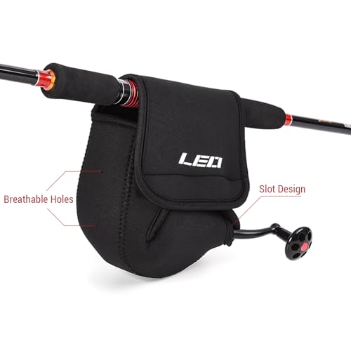 2 Sets Baitcasting Reel Bags with Fishing Rod Sleeves Universal Fishing Pole Sleeves and Reel Pouch Combo Portable for Fly Fishing/Sea Fishing/Throwing Fishing/Rotating Fishing Rods