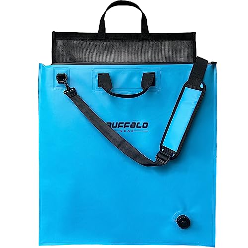 Buffalo Gear Fish Tournament Weigh in Bag for Bass Fishing, Heavy Duty Fish Bag for Caught Fish Waterproof,Leakproof,Puncture Resistant - color: Blue-24×25in