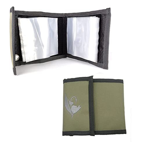 EUPHENG Fly Fishing Leader Wallet – 10 Clear Pockets Expandable Tippet Line Organizer | Secure Storage for Carp/Catfish Rigs & Fly Leaders - color: Dark Milk