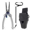 Reaction Tackle Aluminum Fishing Pliers with Tungsten Carbide Cutters, Braid Cutter, Hook Remover and Crimper, Saltwater Corrosion Resistant with Sheath and Lanyard - size: Split Ring