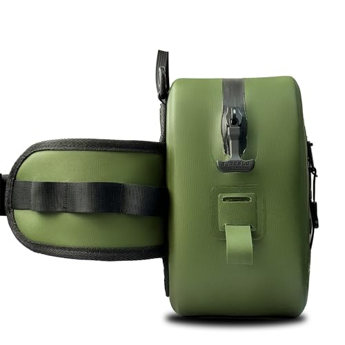 Buffalo Gear Waterproof Fishing Fanny Pack,8.9L Fishing Waist Pack with Airtight Zipper for Fly Fishing,Kayaking,Camping,Outdoor Sports Green - color: Green