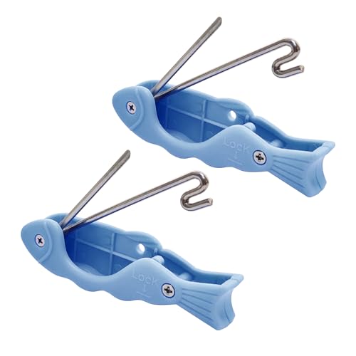 EUPHENG Fish Venting Tool with Fish Hook Remover, Safe & Convenient Dehooker Venting Device for Deep Sea Fish Release and Return - size: 2 PCS