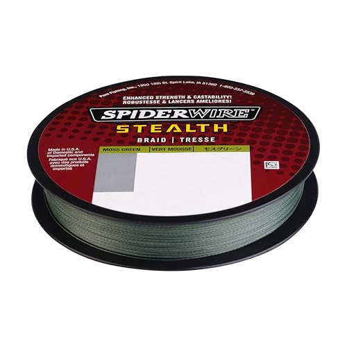 SpiderWire Stealth Braid Fishing Line - color: Moss Green, size: 300yd, style: 6lb Break Strength