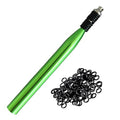 Wacky Rigging Tool, Fishing Bait Rigs, Wacky Rig Ring Tool with 70PCS Worm O-Rings, Wacky Worm Kit for Senko Neko Finesse Stick Soft Baits - color: Green