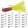 Tube Jig Heads for Crappie, Panfish, and Bass Fishing - 24 Pack - size: 1/32 oz