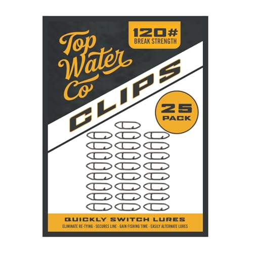 Top Water Co. Fishing Speed Clips - Durable Stainless Steel, Fast Lure Connector (Multiple Sizes) - size: Large 120lb