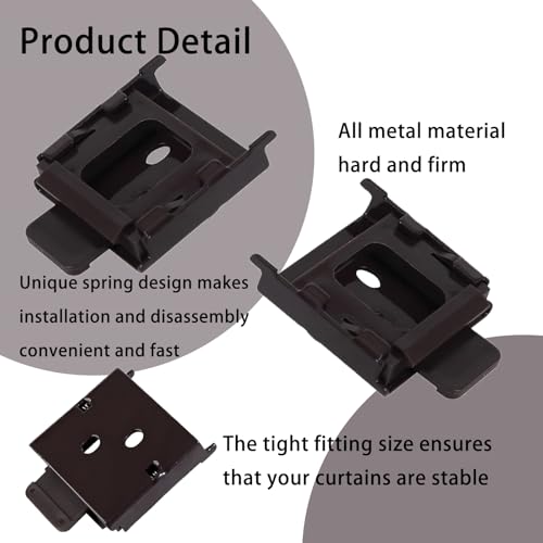 coolaroo Replacement Parts - Outside Mounted Blinds Curtain Rod Bracket Attachment, Vertical Blinds Replacement Parts, Deer Blind Brackets & mini Blind Brackets for Blinds Replacement - color: Brown, size: 2 SET