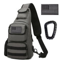 Tactical Shoulder Bag - 1000D Molle Military Backpack Outdoor Daypack Chest Pack (Darkgray) - color: Darkgray