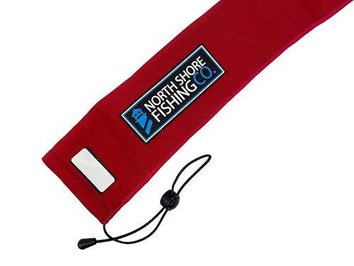 Premium Neoprene Fishing Rod Sleeve – Floating, Puncture Resistant, Labeled Protective Sock for Casting, Spinning, Trolling Fishing Rods - color: Red, size: 60", style: Casting/Trolling
