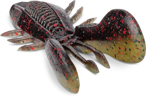 CrushCity Bronco Bug Soft Plastic Bass Lure, Dual-Action Creature Bait with Hinged Arms & Subtle Leg Movement - color: California Craw, size: 4"
