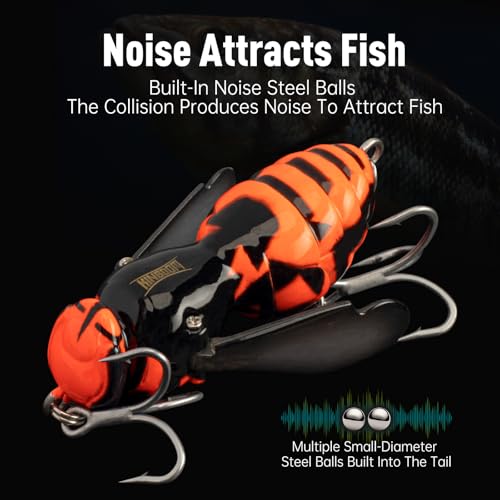 Kingdom Wasp Crawl Bait Insect Bionic Floating Fishing Lures Swimbaits Hard Artificial Baits Lure Freshwater and Saltwater Bass Carp Pike Walleye Fishing ABS Material Carbon Steel Three Book Hook - color: 04, size: 6.6g