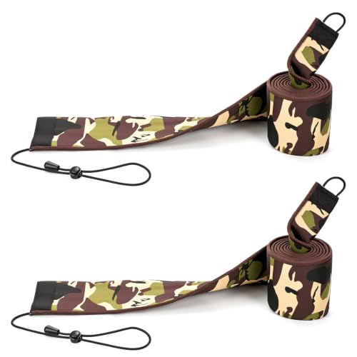 Neoprene Camo Fishing Rod Sleeves,Fishing Pole Sleeves,Fishing Rod Socks | UV Resistance,Puncture Resistant, Protect Casting, Spinning, Trolling Fishing Rods, Storage, tangled-free,75in,68in,60in - color: 2-Green camo, size: 69"